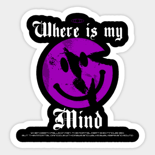 WHERE IS MY MIND PURPLE Sticker